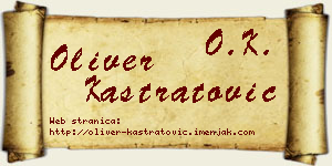 Oliver Kastratović vizit kartica